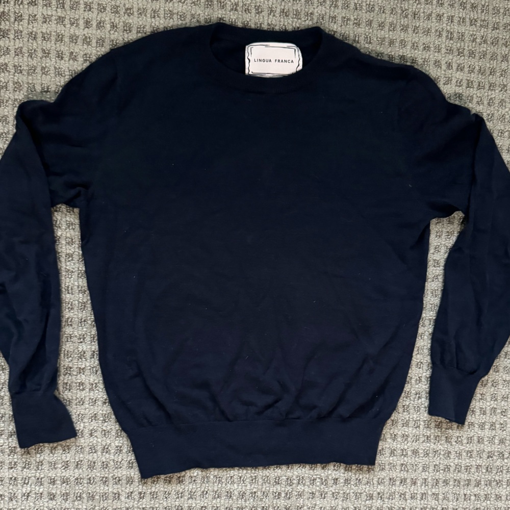 Lingua Franca crewneck sweater